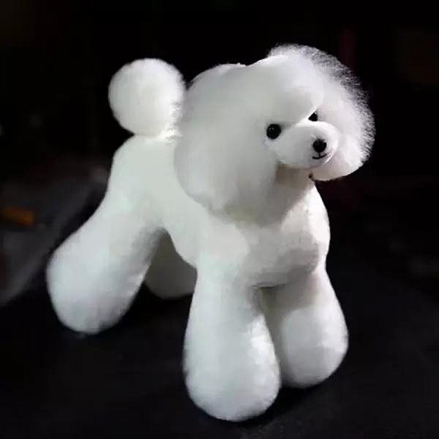 High-Density Toy Poodle Whole Body Dog Wig - White High-Density Toy Poodle Whole Body Dog Wig - White
