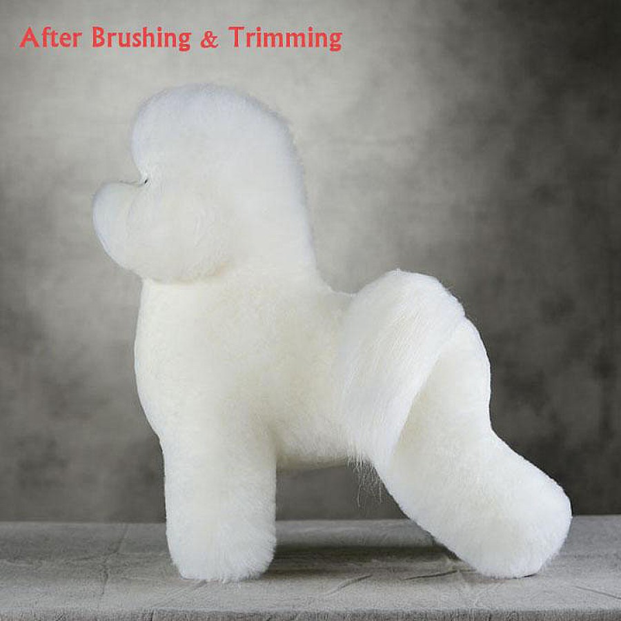 1:1 Sized Bichon Show Dog Whole Body Dog Wig - White