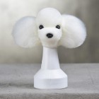 Model Dog Head Wig - White
