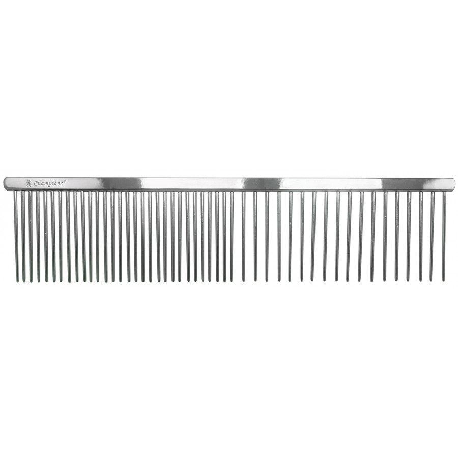 Fém fésű 50/50 fogsűrűség, szögletes profil, hossz 19,1 cm, foghosszúság 4 cm Fém fésű 50/50 fogsűrűség, szögletes profil, hossz 19,1 cm, foghosszúság 4 cm