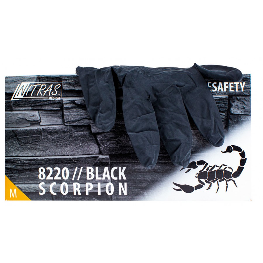 Black Scorpio Latex Gumikesztyű | L-es 100db