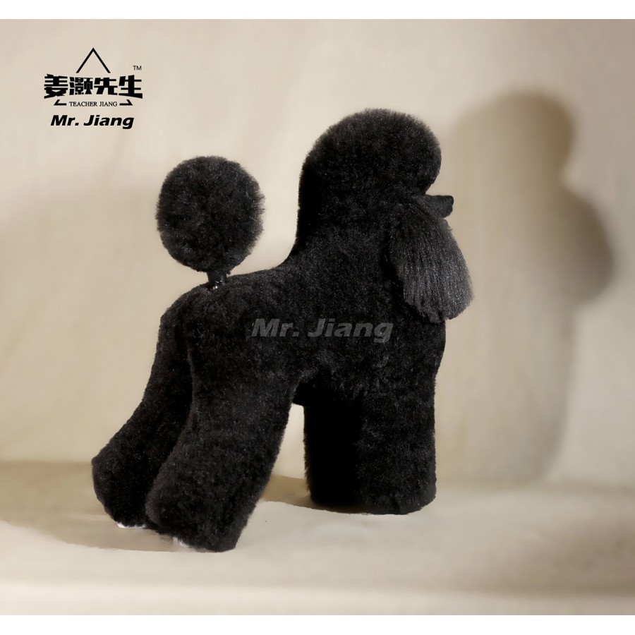 Poodle Modern Model Dog | Whole Body Dog Wig - Black (Csak szőr)