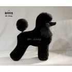 Poodle Modern Model Dog | Whole Body Dog Wig - Black (Csak szőr)