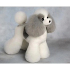 Teddy Whole Body Dog Wig - White & Grey Spotted (csak szőr)