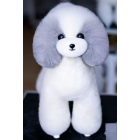 Teddy Whole Body Dog Wig - White & Grey Spotted (csak szőr)