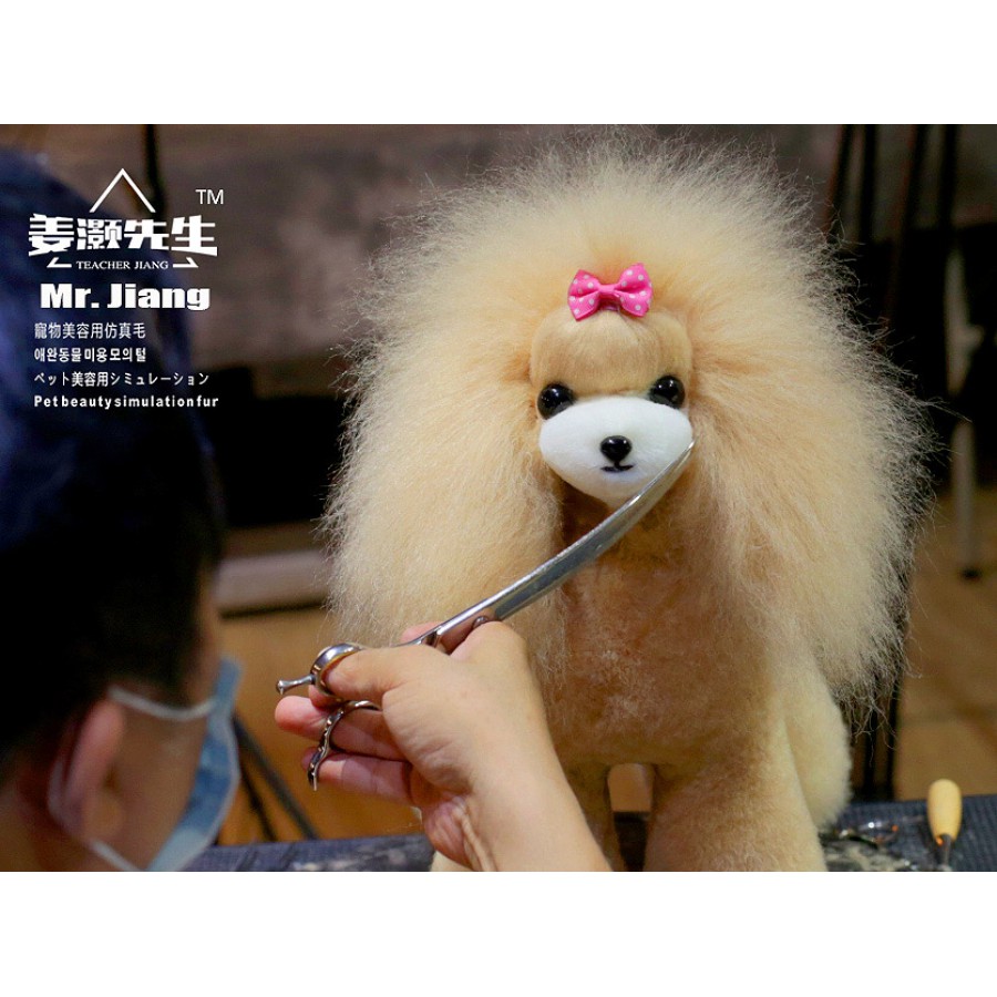 Teddy Model Dog Head Wig - Apricot (Csak szőr)