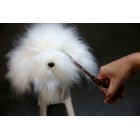 Teddy Model Dog Head Wig - White (Csak szőr)