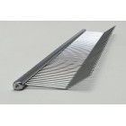 'Tört' fogazatú fém fésű, normál fogsűrűség, ovális profil, 19 cm hossz, 3,4 cm foghosszúság