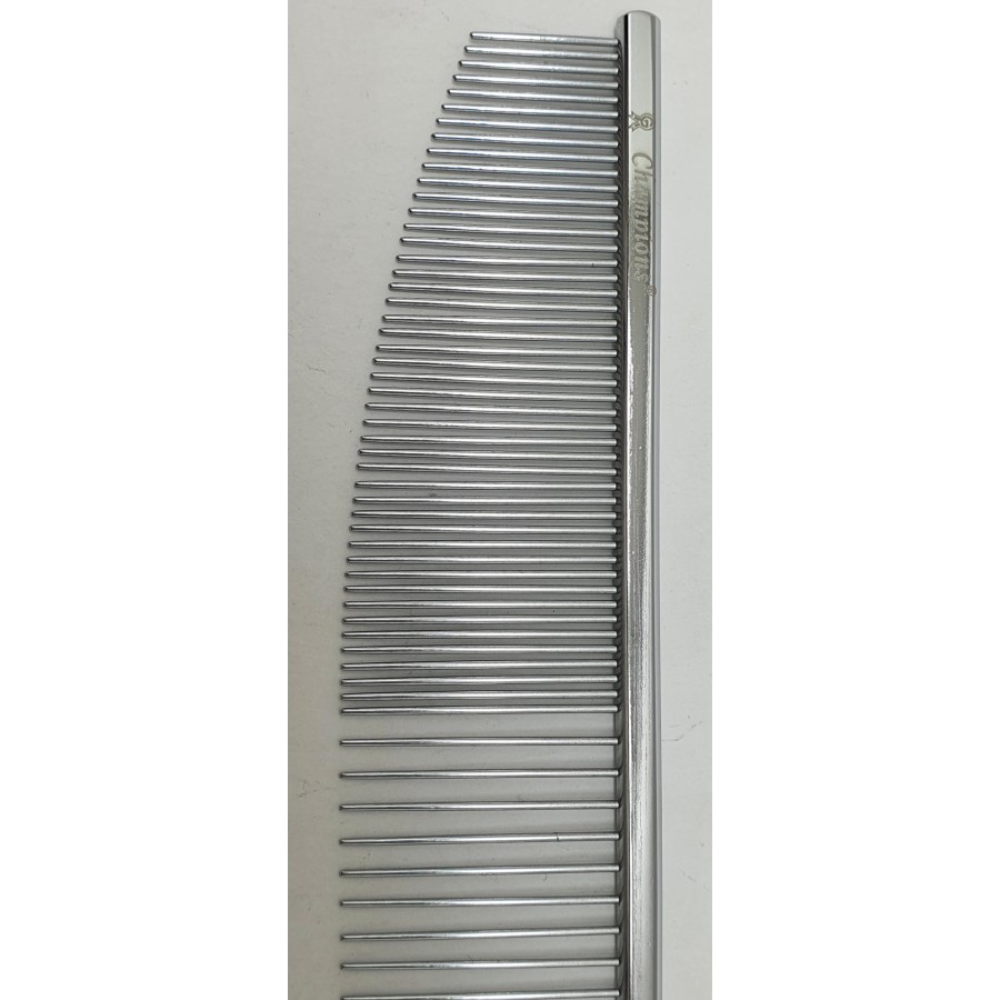 Fém, félhold fésű 80/20 fogsűrűség, ovális profil, hossz 22 cm (KH)